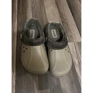 CROCS Wool Lined Clogs Men's 8 Pre Owned Tan men size8